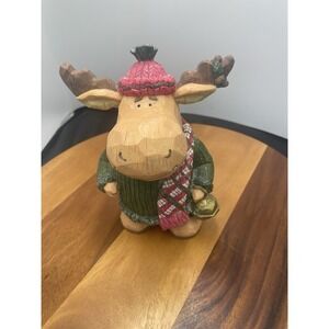 Carlton Moose Candle Holder W Candle New